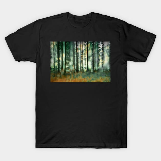 Abstract Forest Scene T-Shirt by TonyNorth